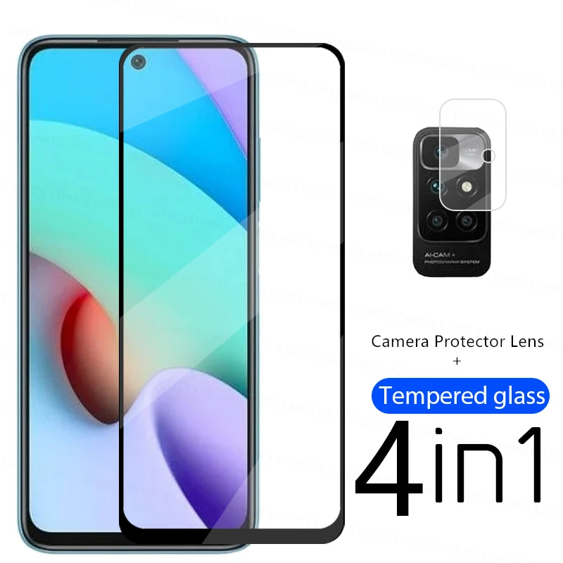 Protector de pantalla para Xiaomi Redmi 10, pel&iacute;cula de vidrio templado para tel&eacute;fono Xiaomi Redmi 10, Note 10S, 10T, 10S, 11T Pro, Poco F2, F3, X3, M3, M4 Pro, 5G-0