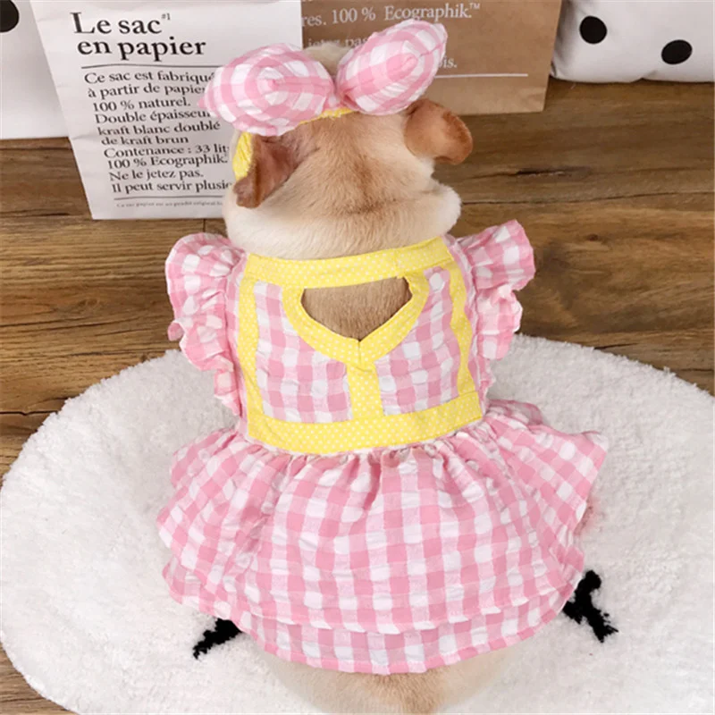 

French Bulldog Clothes Summer Dog Dress Pug Clothing Schnauzer Dog Costume Pet Dresses Skirt Welsh Corgi Clothes Outfit Dropship