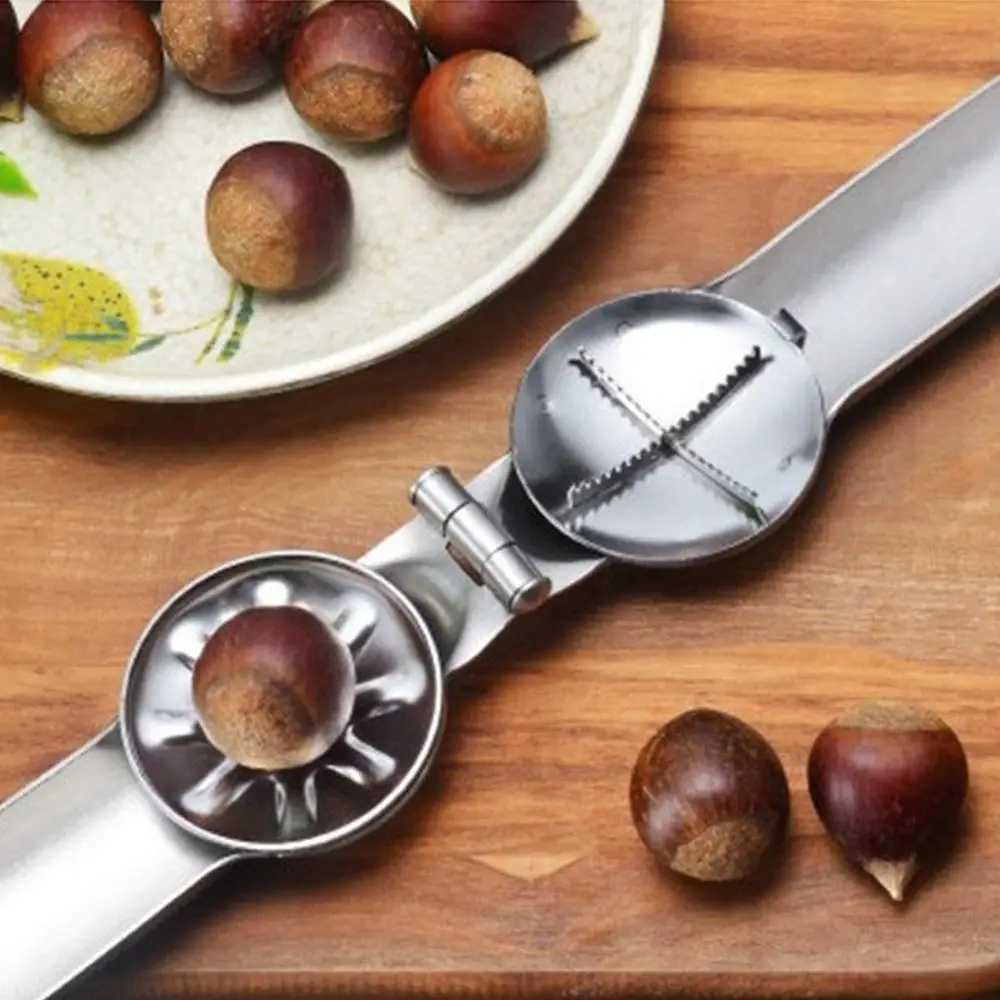 

Steel 2 in 1 Quick Chestnut Clip Walnut Pliers Tools Sheller Opener Gadgets Cutter Kitchen Nut Metal NutCracker A3E9