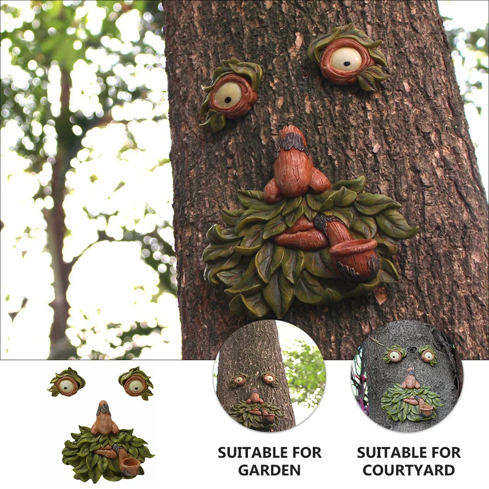 

1 Pc Party Prop Decorative Garden Decoration Resin Tree Statue (Coffee)