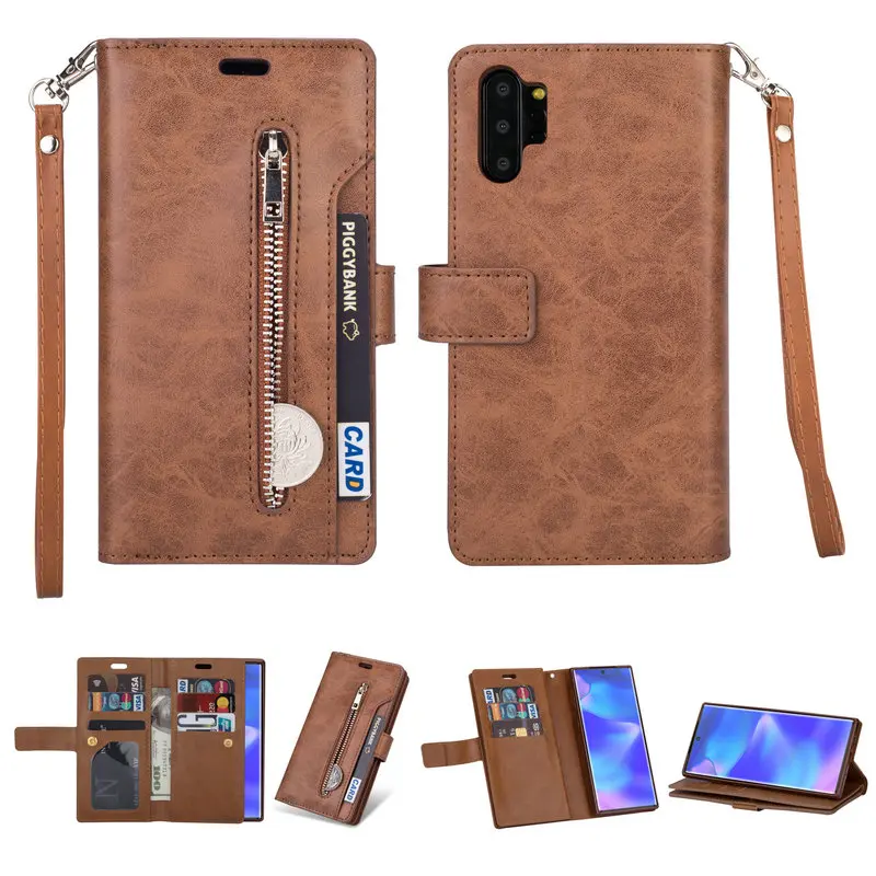 Застежка молния флип кейс для Coque Samsung S 21 чехол Galaxy S10 плюс S9 S8 S7 кожаный Note 20 Ультра S21 FE 10 5G|Чехлы-портмоне| |