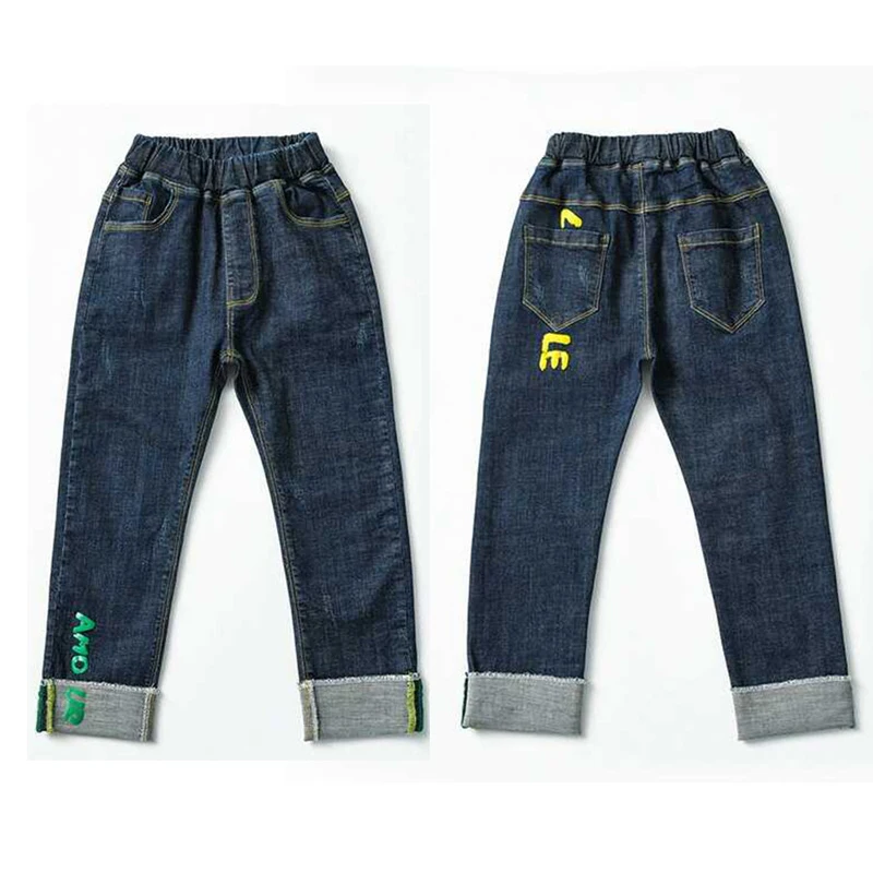 DIIMUU/модные джинсы для мальчиков Детские прямые одежда детей повседневные
