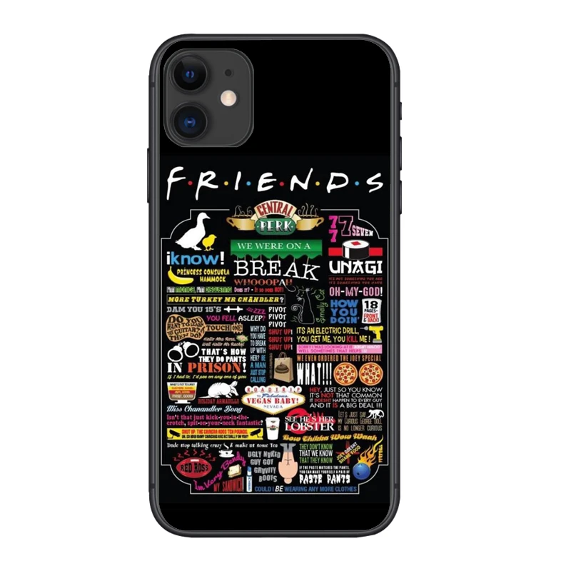 

Central Perk Friends TV Show Black Silicone TPU Cover Phone Case For iPhone 12 Pro MAX 6.7 11 Pro Max SE2020 XR XS 6 6S 7 8Plus