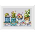 Наборы для вышивки крестиком 11CT 14CT 18CT, наборы для вышивки крестиком, Симпатичные рисунки бонсай, оптовая продажа