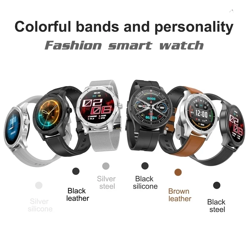 

2020 New Men Smart watch Heart rate Blood pressure IP68 waterproof sports Fitness watch Luxury Smart watch male for iOS Android