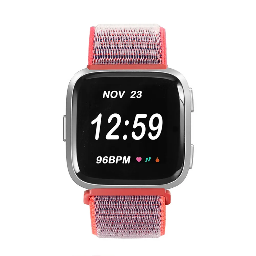 Нейлоновая петля ремешок для Fitbit Versa ремешок сменный Браслет для Fitbit Versa умные часы мужские ремешки для часов женский браслет