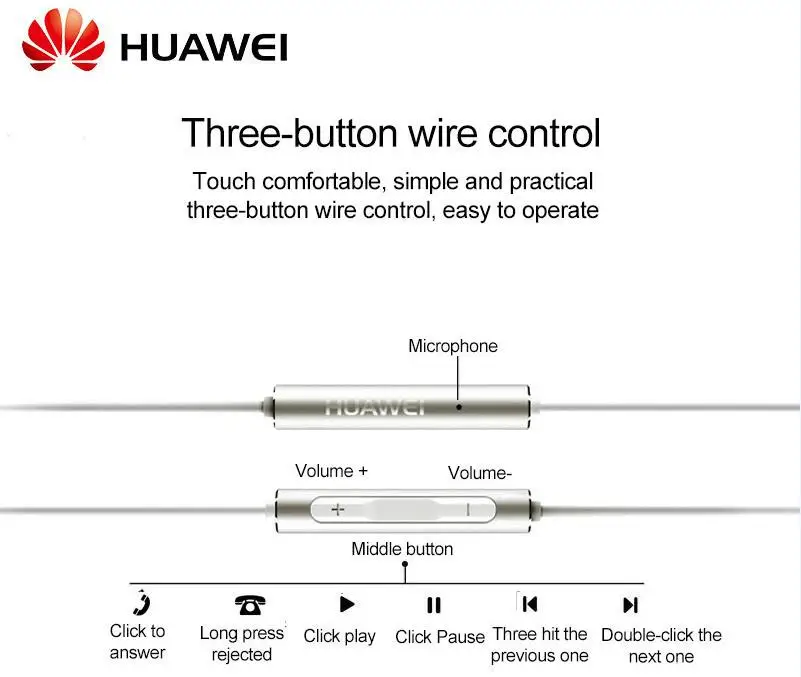 Оригинальные наушники huawei am116 гарнитура Honor AM115 Mic 3,5 мм для xiaomi huawei P7 P8 P9 Lite P10 Plus Honor 5X 6X mate 7 8 9