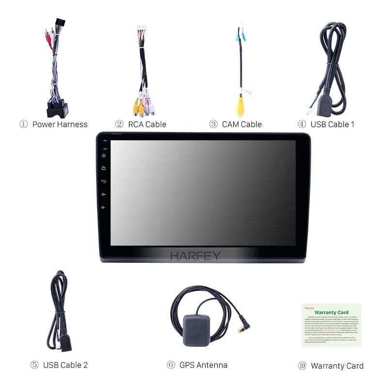 Harfey 10 1 дюймовый автомобильный GPS-радиоприемник для Ford New Transit 2009 2010 2011-2019 Android 9