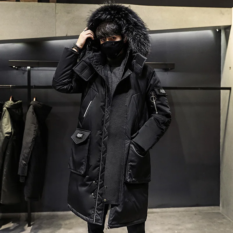 

2021 Fashionable Coat Thicken Jacket Men Hooded Warm Lengthen Parka Coat White Duck Down Hight Quality Male New Winter Down Coat