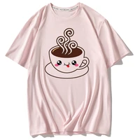 summer tops for t shirts light pink t shirt kpop harajuku colorful coffee cup tshirt kawaii vintage t shirt women 2021 tumblr