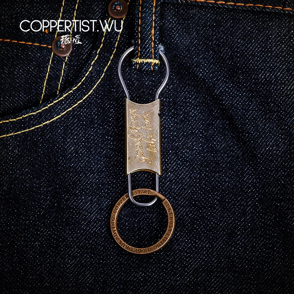 COPPERTIST.WU ручная работа бронзовый зажим для бумаги брелок оригинальный дизайн
