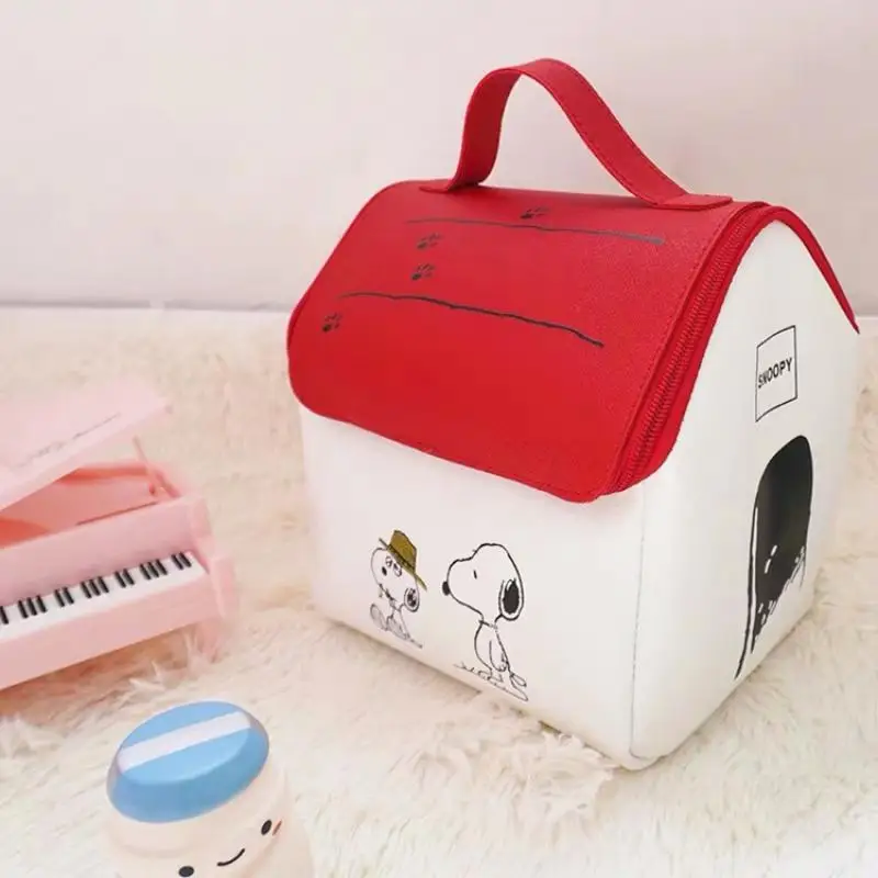 new kawaii snoopyed anime cute than a cartoon house shape storage bag childrens cartoon christmas gifts toys for girls free global shipping