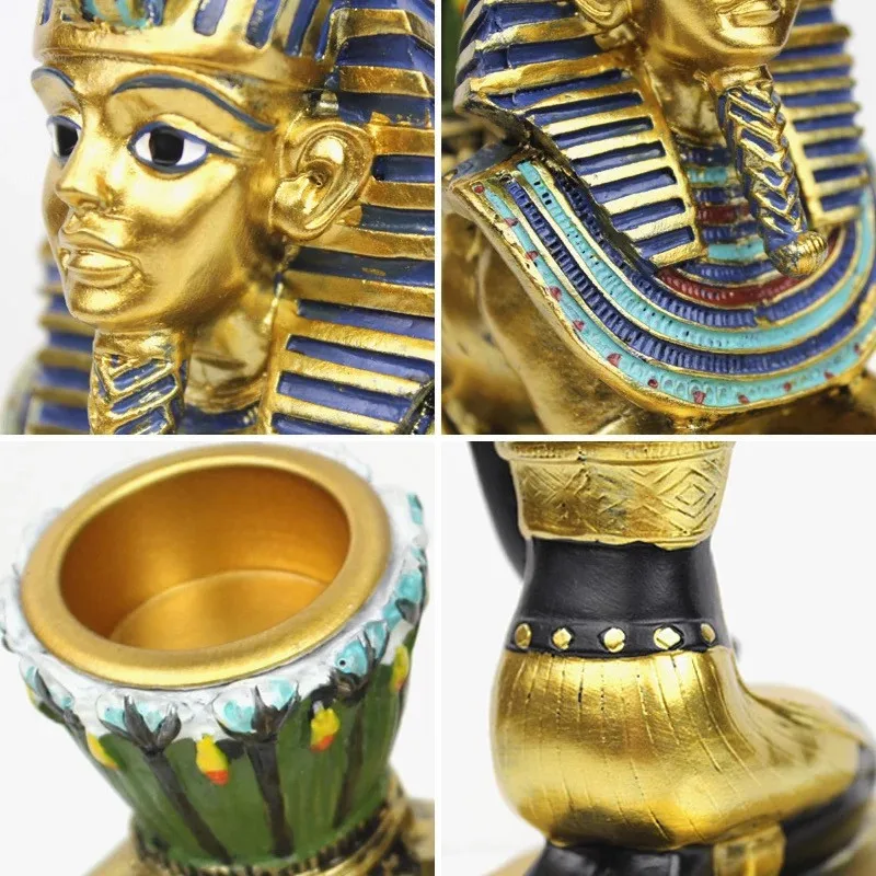 Европейская статуэтка подсвечник в ретро стиле Древняя египетская богиня Сфинкс