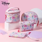 Мультяшная милая серия принцесс Disney, водонепроницаемая косметичка из полиуретана, вместительная портативная дорожная сумка для хранения