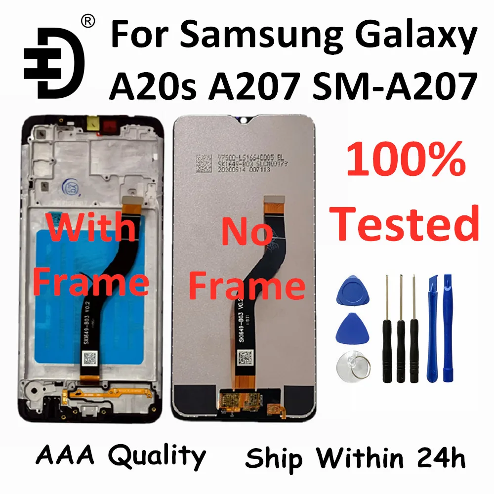 

6.5" For Samsung Galaxy A20s A207 LCD Display Screen Touch Panel Digitizer With Frame For Samsung A20s A207F LCD Replacement