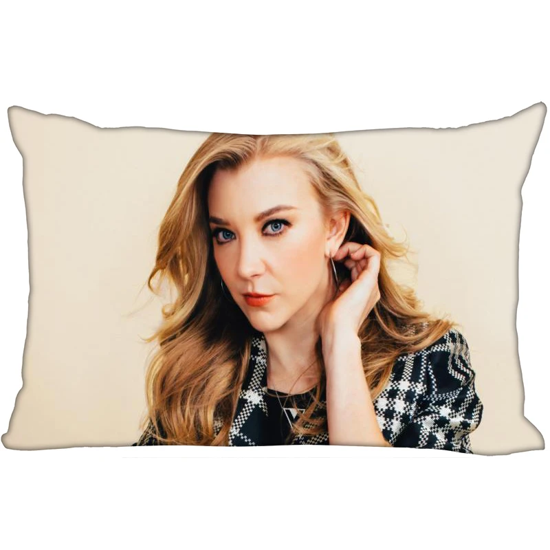 

New Natalie Dormer Pillow Case Custom Wedding Decorative Pillowcase Cover Cases Gift Zippered Rectangle Pillow Case 10-10