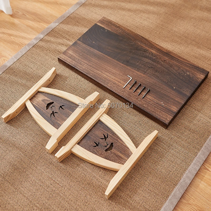 Новый Собранный чайный столик/компьютерный стол прямоугольный деревянный