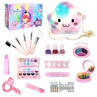 newborn baby girls play house set washable cosmetics beauty toys princess pretend role play make up toys for children gifts