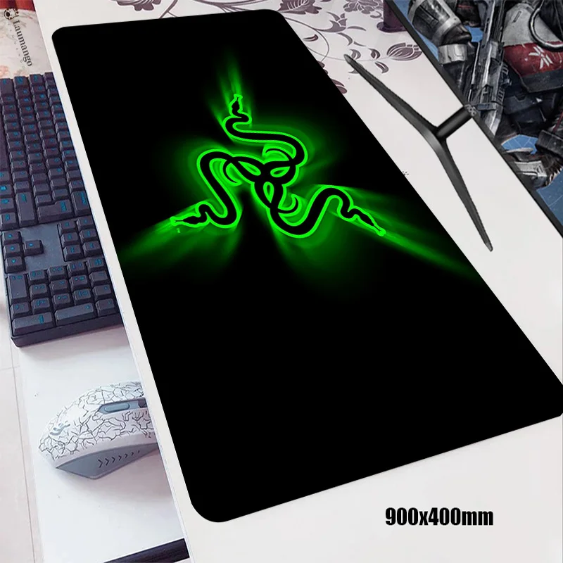 

Mouse Pad Razer Gaming Accessories Computer Large 900x400 Mousepad Gamer Rubber Carpet Gabinete PC Gamer CSGO LOL Speed Desk Mat