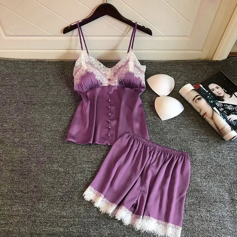 Женская пижама сексуальное нижнее белье набор пуш ап с подкладкой на пуговицах