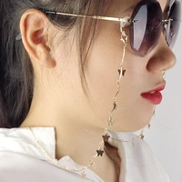 2021 new butterfly metal glasses chain mask sling womens retro fashion simple sunglasses tether gift wholesale