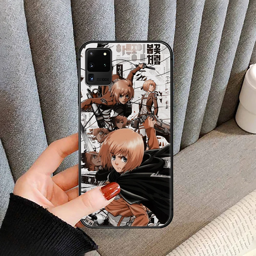

Attack On Titan Japan Anime Phone case cover for For SamSung Galaxy S Note 7 8 9 10 20 Uitra Plus E Lite black black bumper tpu