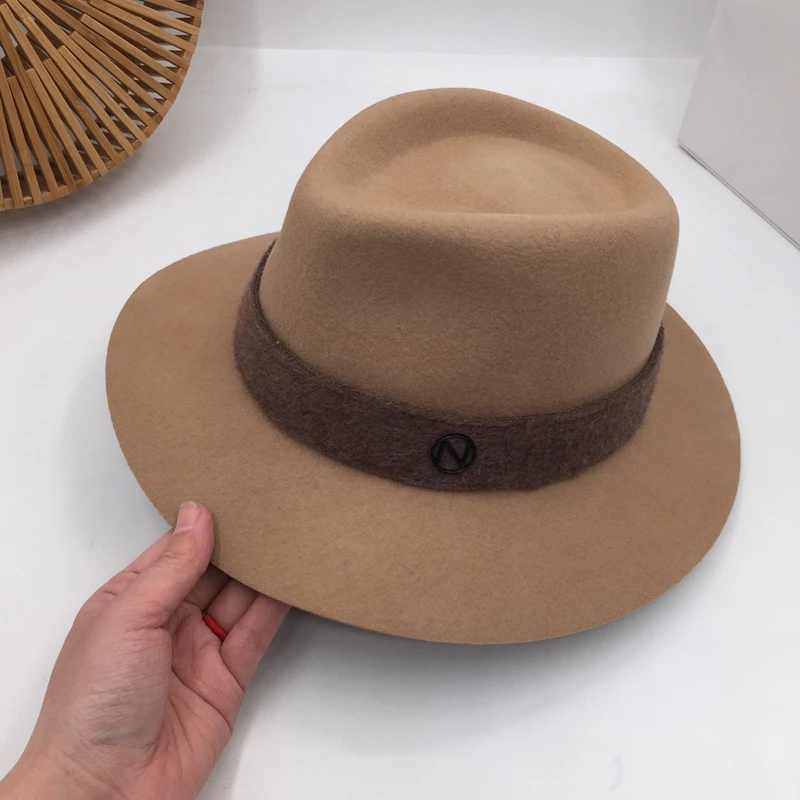 Sir About new camel wool peach heart cap panama hats in Europe and the agitation restoring ancient ways hat cap gentleman Fedora