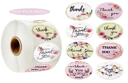 Розовый бумажные этикетки наклейки Фольга Спасибо Скрапбукинг 1 '𧔀 шт.