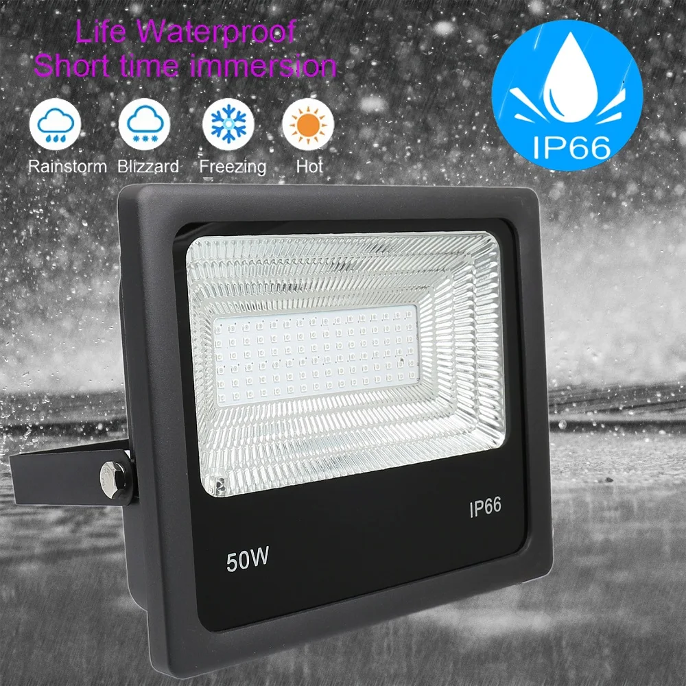 SNZY RGB Led Floodlight 10W 20W 30W 50W Outdoor Wall Washer Lamp 110V 220V IP66 Waterproof Street Lamp Landscape Lighting