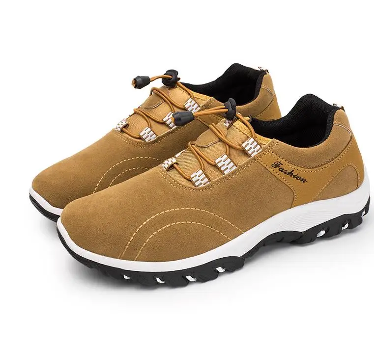 Мужская дышащая кожаная Нескользящая городская обувь Уличная для отдыха с