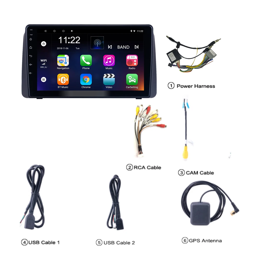 

For Chrysler Grand Voyager 5 2011 - 2015 2 Din 9 Inch Android Car Multimedia Video Player Audio FM BT GPS Navigation Head Unit