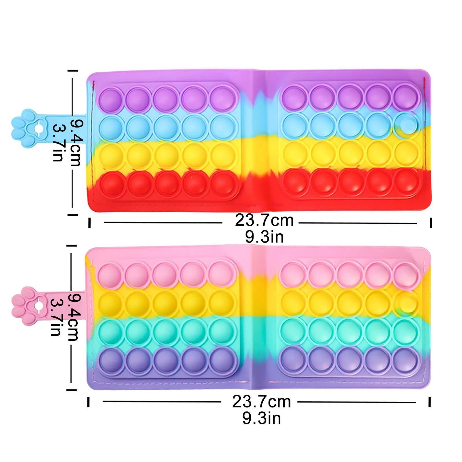 Silicone New Pops Push Bubble Fidget Toys Wallet Children Stress Relief Squeeze Toy Antistress Soft Squishy Kids Gifts | Игрушки и хобби