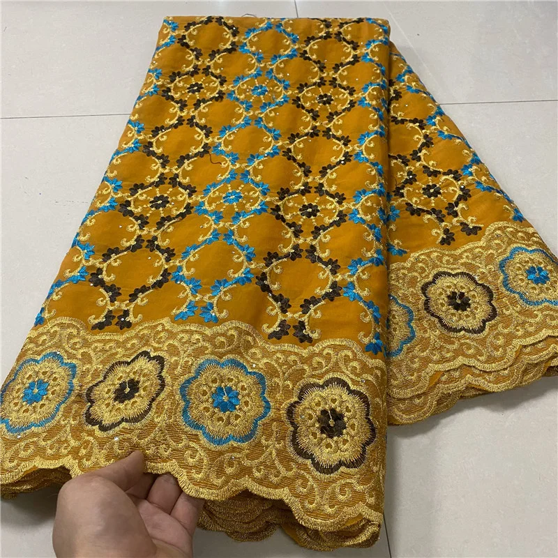 

Швейцарская Ткань 5 ярдов, новейшая Тяжелая вышивка бисером, африканская вуаль, кружево, популярный Дубай Стиль для свадебвечерние HL1207