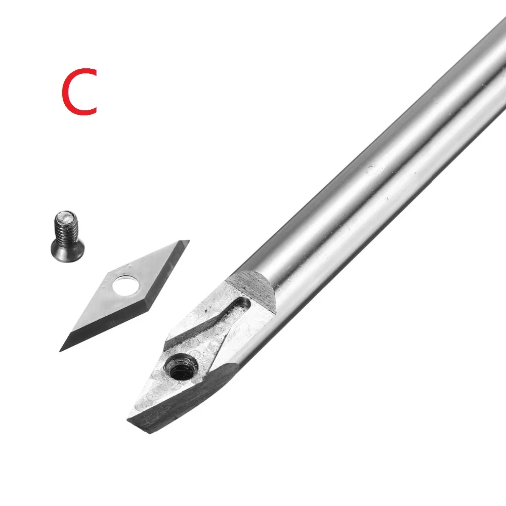 Turning Tool/Aluminum Alloy Handle Wood Tool Diamond Round/Square Carbide Tip Chisel Lathe Rotary Cutter AU | Инструменты