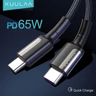 Кабель для быстрой зарядки KUULAA USB C к USB Type C QC3.0 65 Вт PD для Samsung Xiaomi mi 10, зарядный кабель