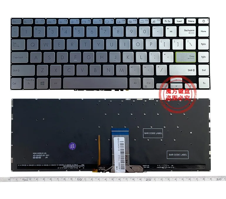 

New US Keyboard Backlit for ASUS ZENBOOK UX434 UX434F UX434FA redolbook 14S S433 X421 S4600 V4050F E410M Backlight