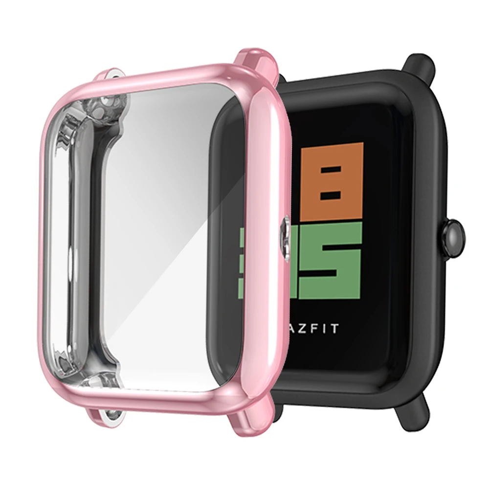 

For Huami Amazfit Bip Lite Shell Case TPU Case For Xiaomi Amazfit Bip Smart Watch Case Screen Protector Film Full Cover Frame