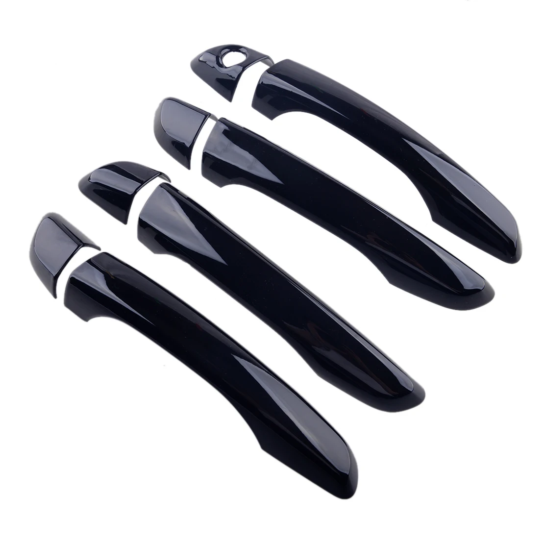 8Pcs/Set Car Glossy Black Outer Door Handle Cover Trim Without Smart Hole ABS Fit For Hyundai Elantra 2017 2018 2019 2020