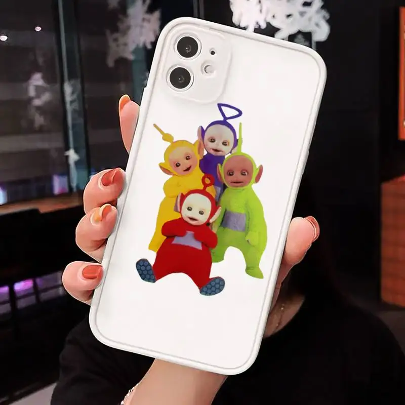 

Cute Teletubbies cartoon funny pattern luxury Phone Cases matte transparent For iphone 7 8 11 12 plus mini x xs xr pro max