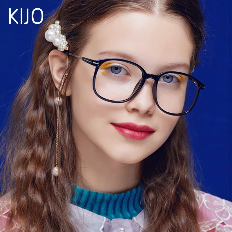 

high-end 2021 new ladies glasses round blue light transparent frameless glasses ladies big frame men transparent glasses retro