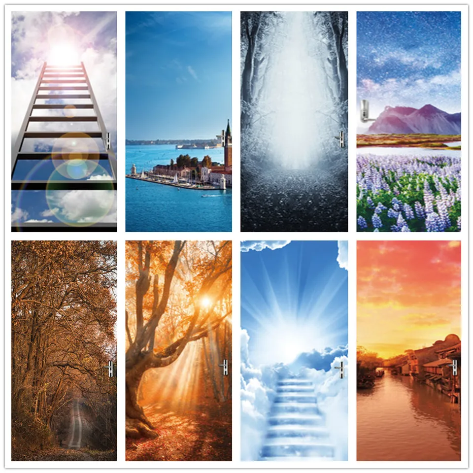 Наклейки на двери обои с отклеиванием и наклеиванием виниловые стеклянные