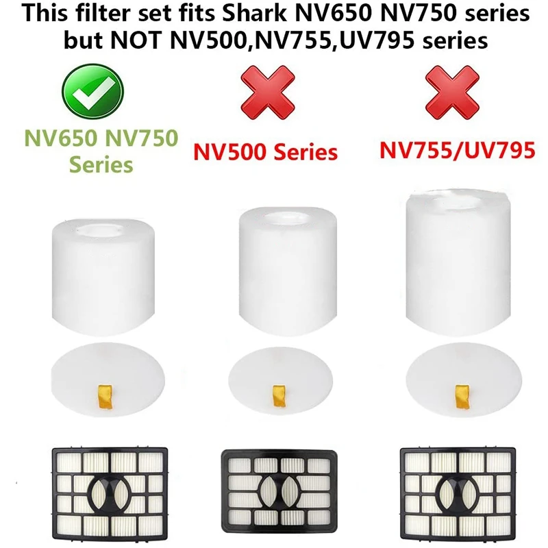 NV650 фильтры для акулы ротатор питание от подъемного вакуума NV650W NV651 NV652 4 пены и