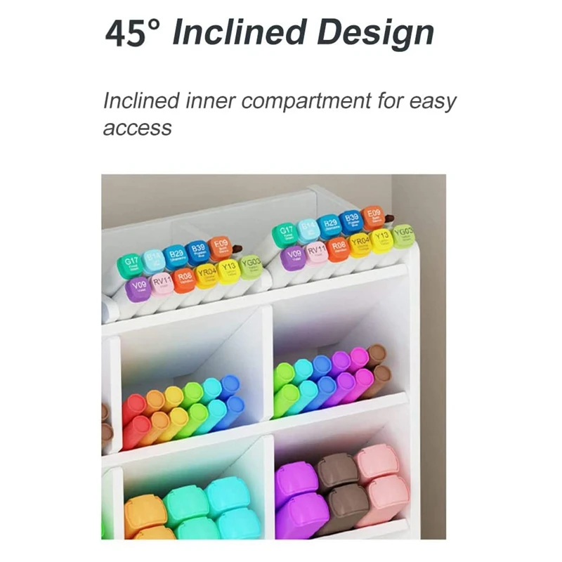 

White Desk Organizer, DIY Pen Holder Box, Desktop Stationary Storage Rack for School Home Office
