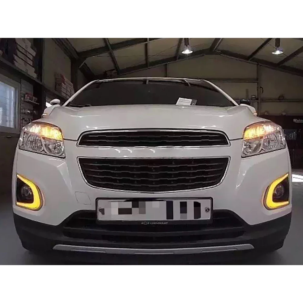 CSCSNL 2PCS DRL For Chevrolet Chevy TRAX 2014 2015 2016 Daytime Running Lights fog lamp cover 12V Daylight | Автомобили и