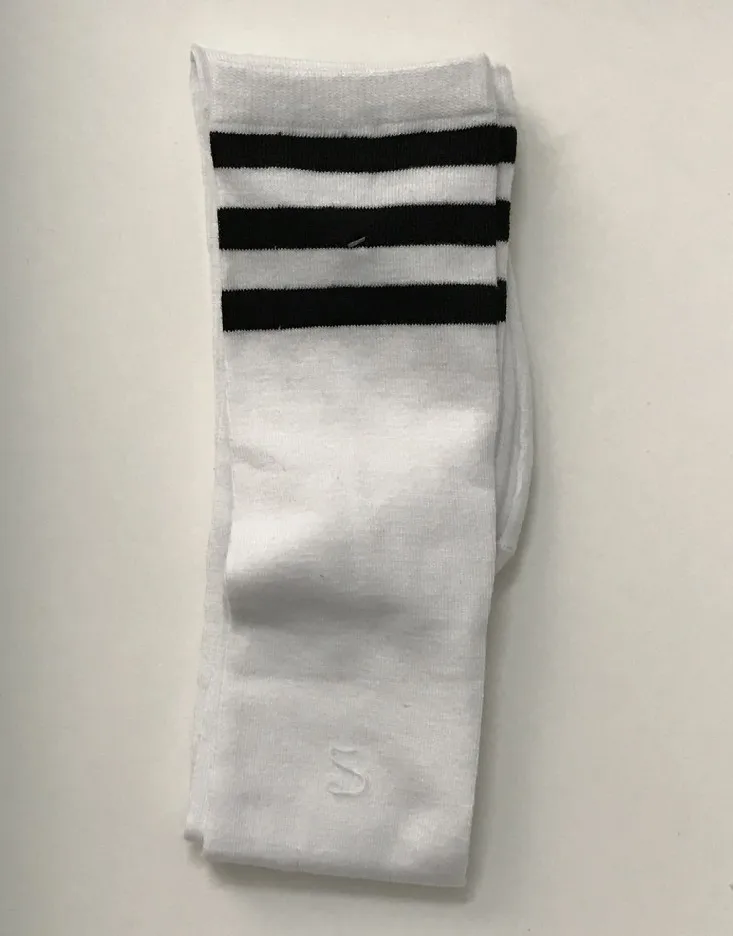 

Knee Stockings 1 Pair of Thighs Above The Knee Socks School Students Black Striped Long Women's Socks New Sokken Vrouw