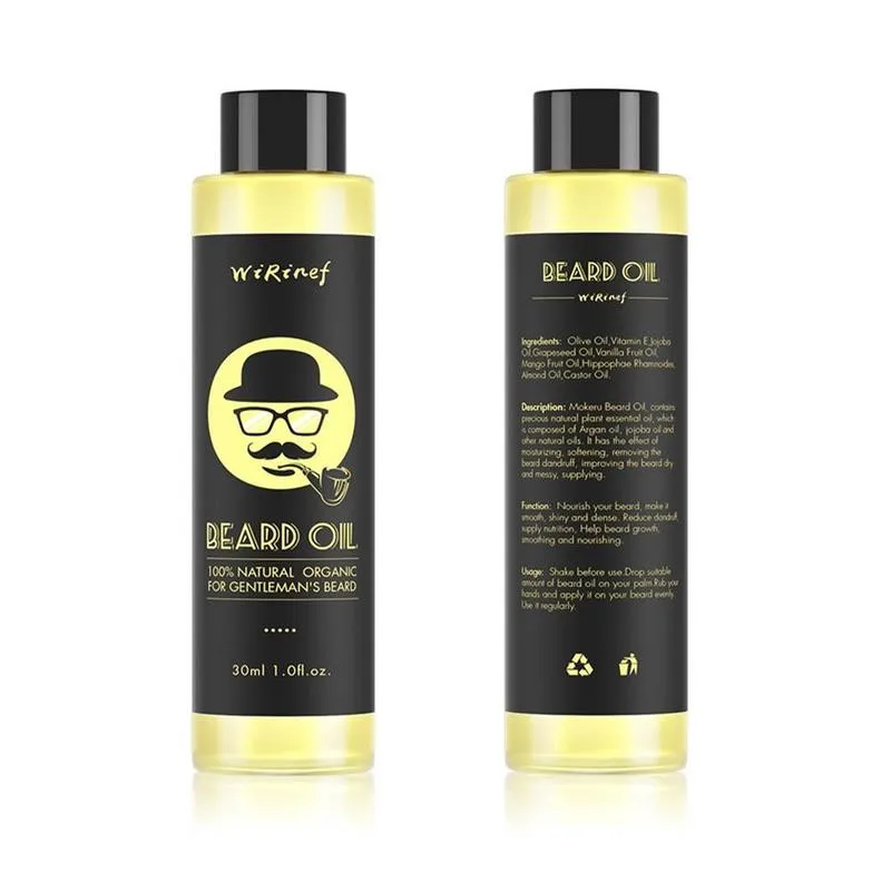 

30ml Beard Oil Natural Ingredients Growth Oil For Men Anti-flaking Grooming Smoothing Care Beard Shiny Beard Treatment P3T2