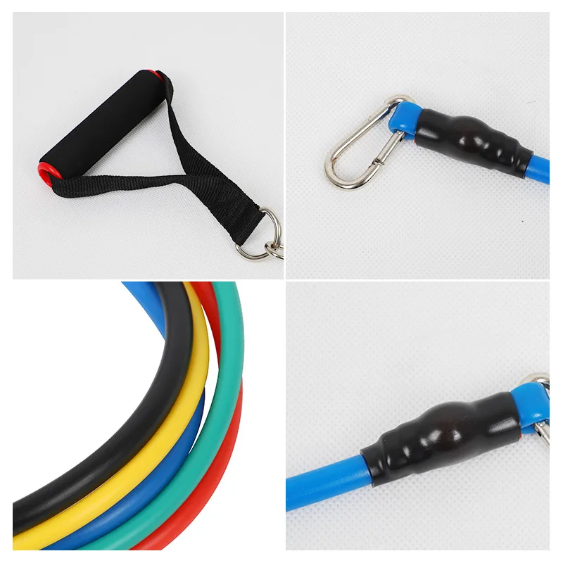 Латексные Эспандеры 11 шт./компл. тренировочные трубы для йоги резиновые