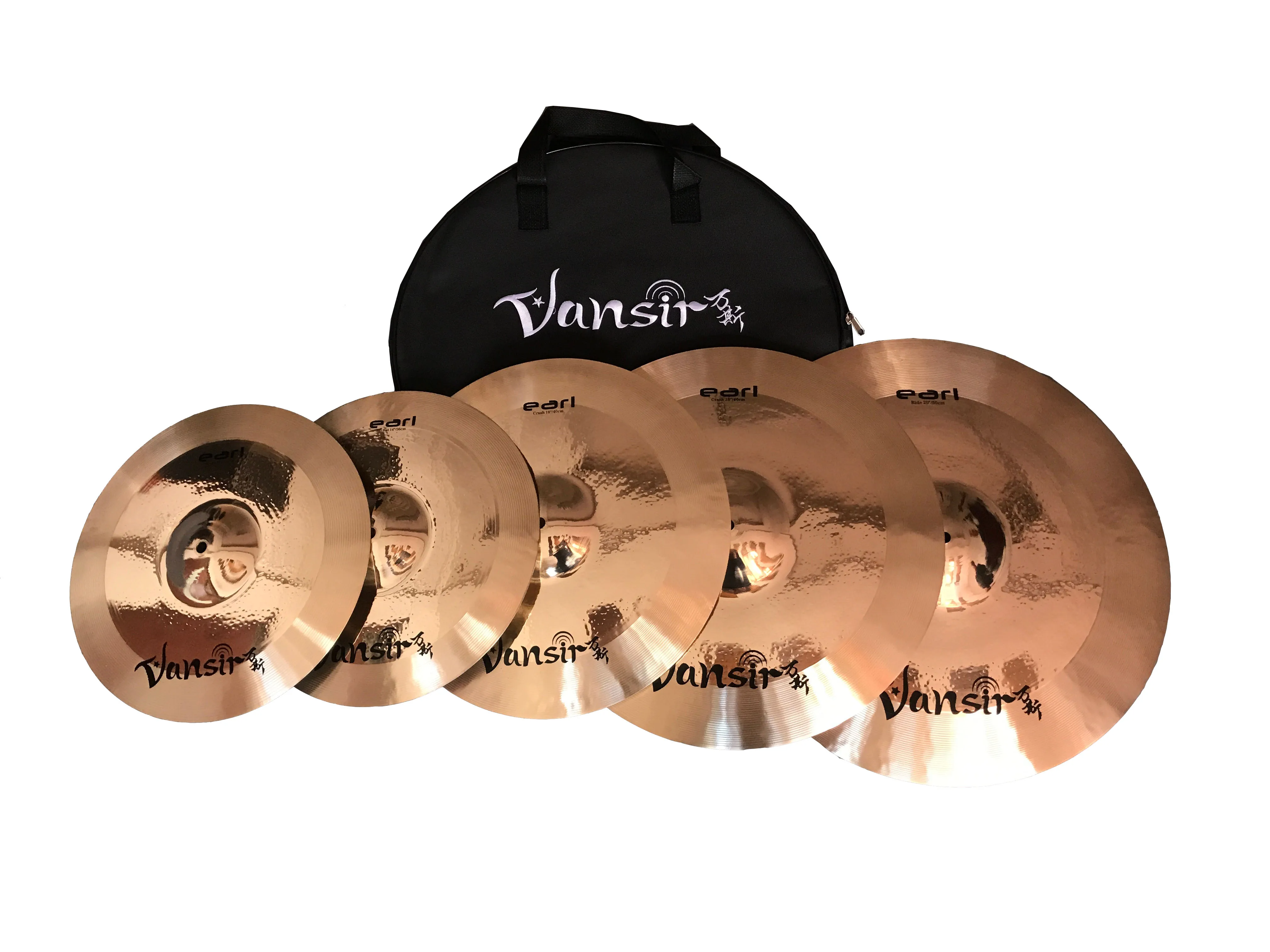 Фото Тарелки ручной работы Vansir B20 Earl Series 8'' Splash+12'' Splash+14''HH+16''Crash+18''Crash+20''Ride +16''China+Cymbal Bag №1
