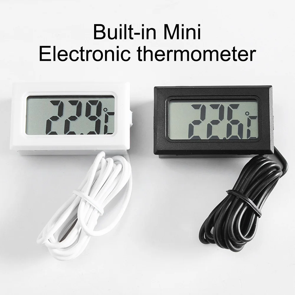 

Цифровой термометр, мини-измеритель температуры с ЖК дисплеем и металлическим щупом