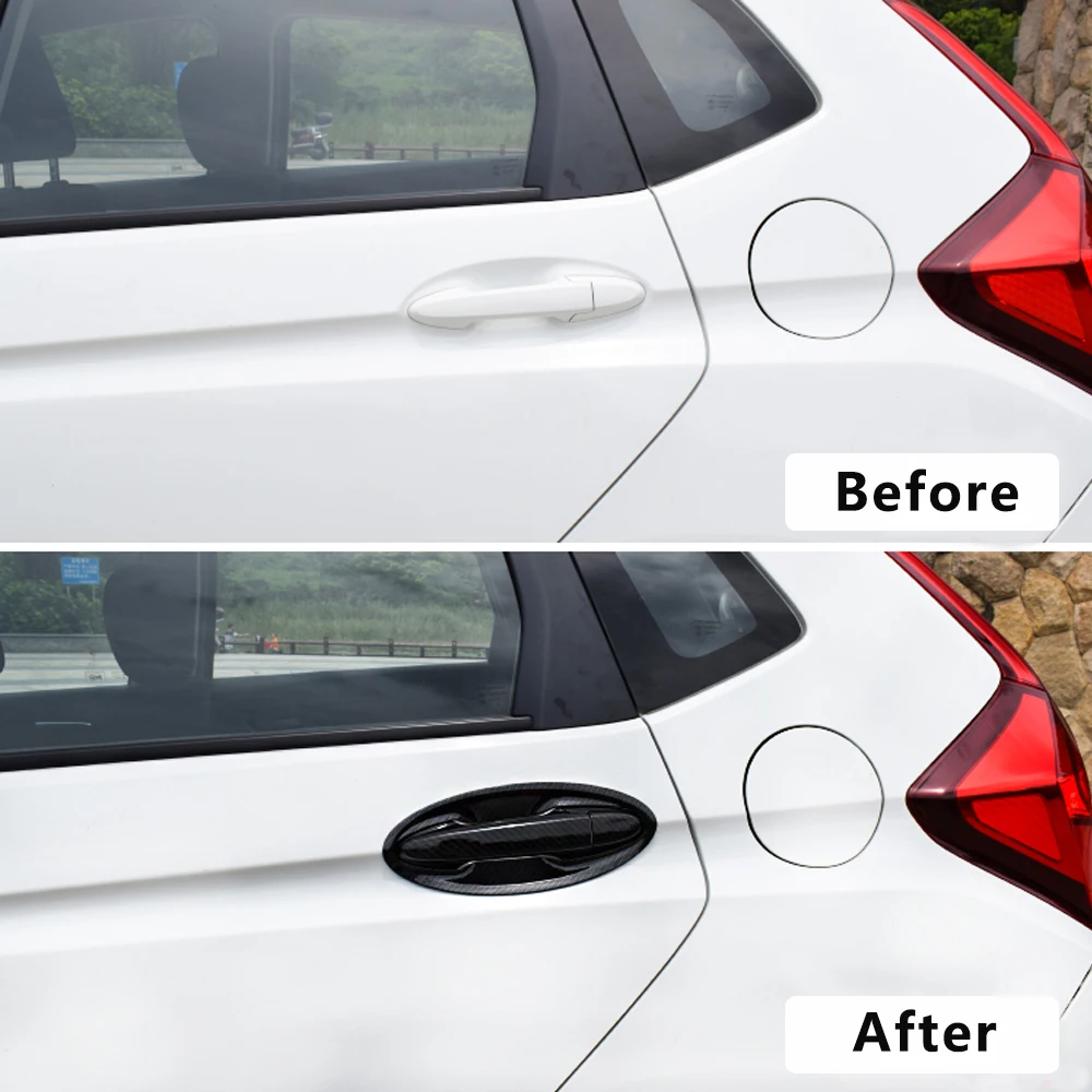 4 шт. крышка дверной ручки из углеродного волокна набор наклеек стилинг